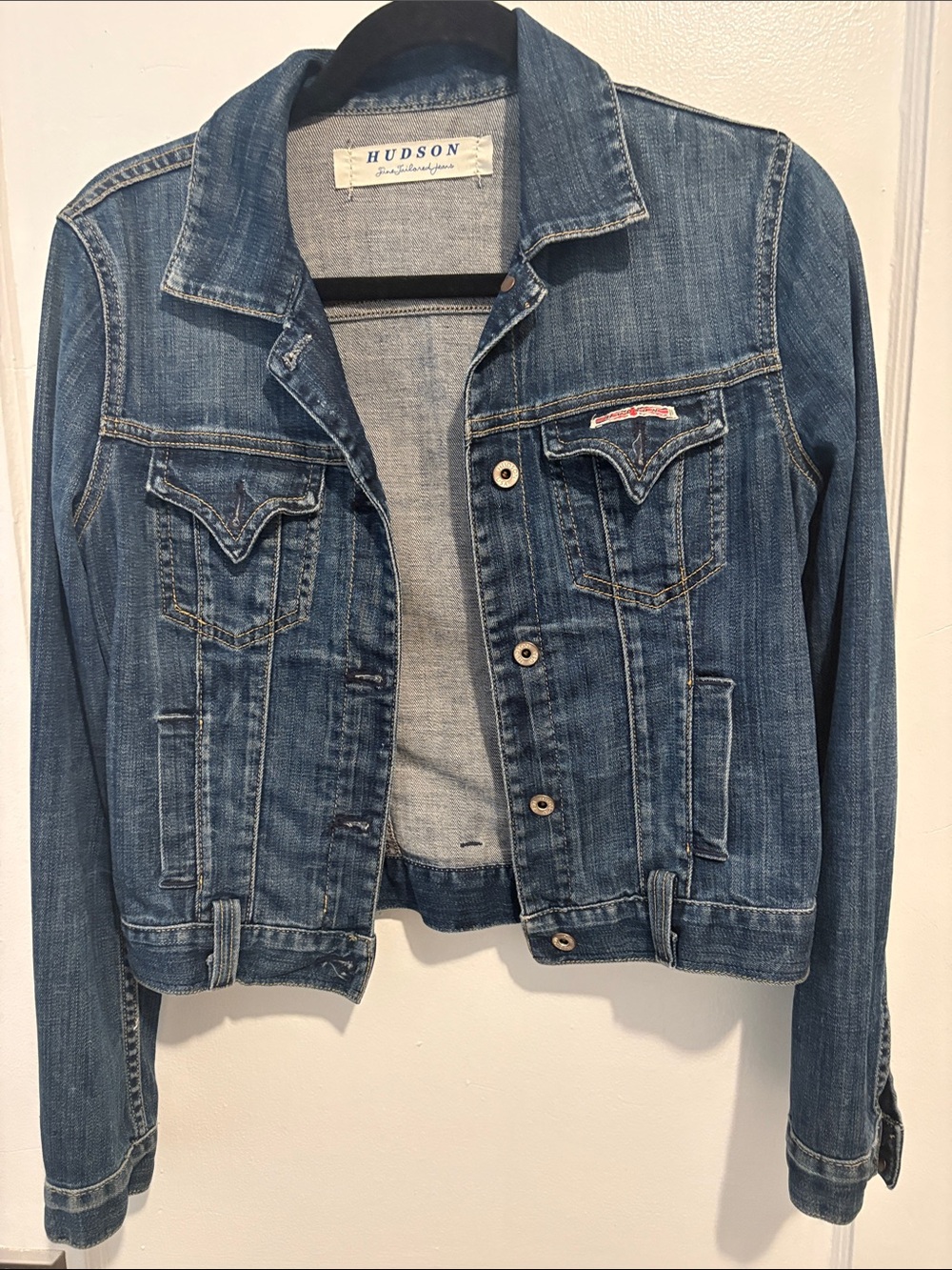 Hudson Jeans Medium Blue Denim Trucker Jacket